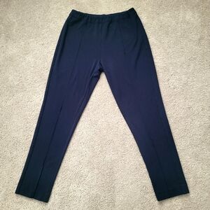 Soft Surroundings Navy Blue Pull On Strech Trouser Leggings Size M